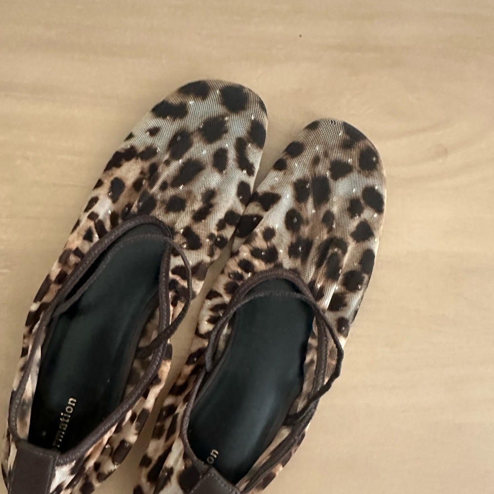 Reformation Leopard Print Flats